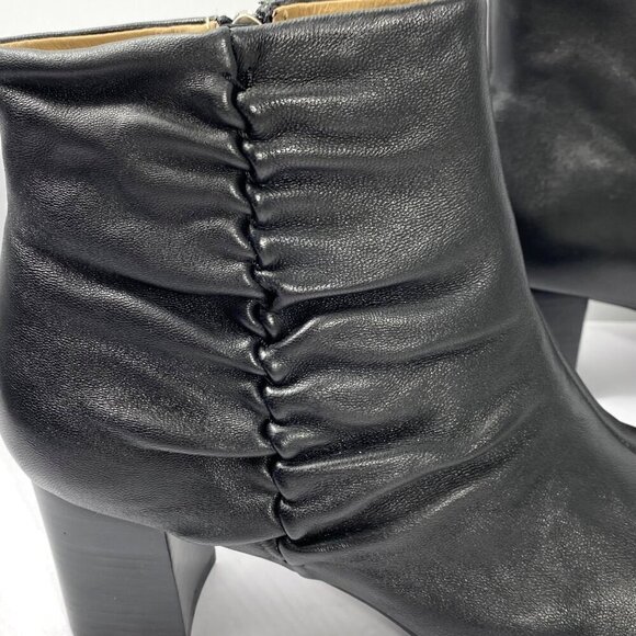 Bettye Muller Deena Booties Sz 9.5M Black Soft Napa Leather Heel Ankle Boots NEW - Picture 8 of 12